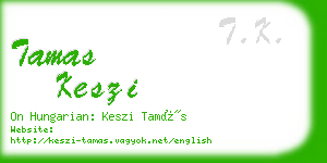 tamas keszi business card